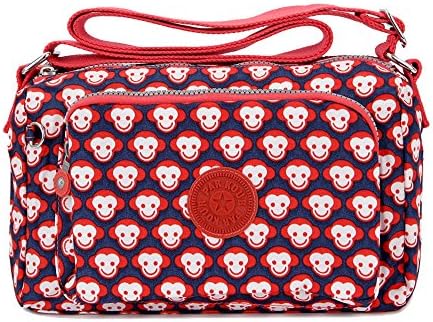 Sumcoa Waterproof Nylon Crossbody Bag Multi Function Light Handbag Casual Shoulder Bag (monkey head)