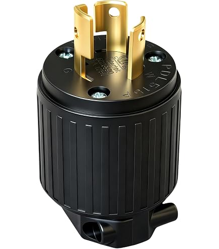 NEMA L5-15P Locking Plug, Twist Lock Male 15Amp 125Volt Generator