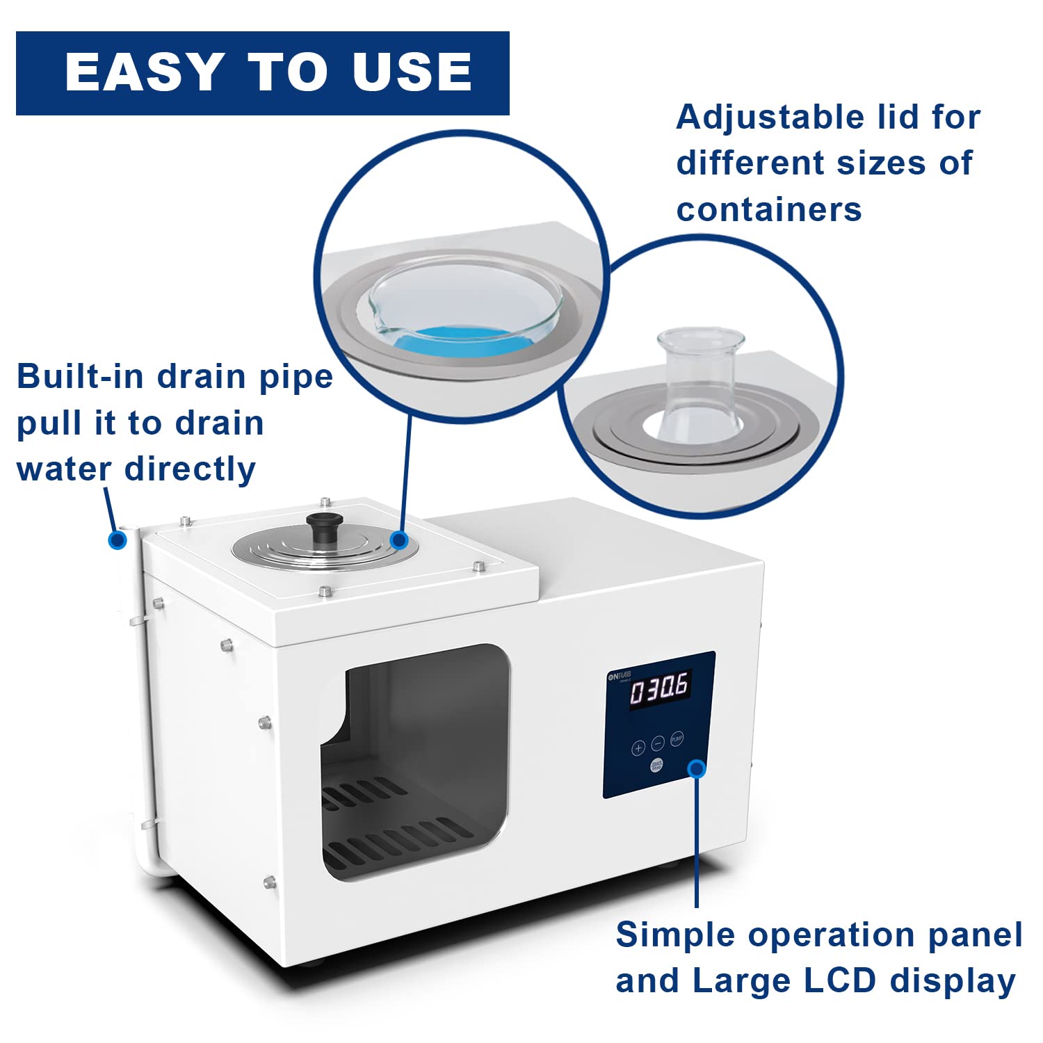 ONiLAB Scientific Digital Lab Water Bath With Visible Windows