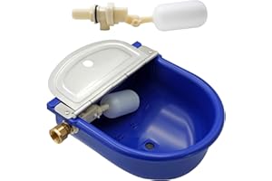 MINYULUA Automatic Livestock Waterer with 2 Valve Float and Brass Connector, Large Water Bowl for Dogs Horse Goat Cow Pig Sheep, Farm Animal Water Trough