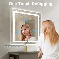 BuLife 28 X 28 Inch Square LED Bathroom Vanity