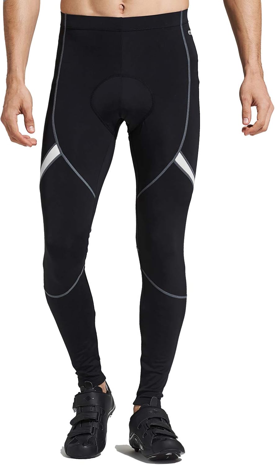 Santic Men's Cycling Bike Pants 4D Padded Long Bicycle Compression Tights Breathable Trousers: Clothing