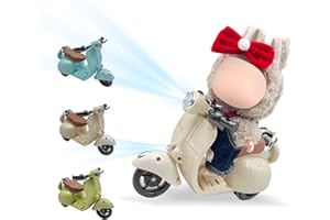 WEIRAN Accessories for Doll - Scooter Toy with LED Lights & Music for 17cm Doll, Cute Motorcycle Toy, Decor Desktop Ornaments for Dolls Collectors