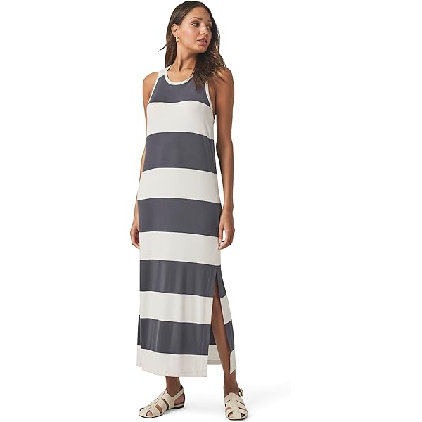 Splendid Women's Veronica Stripe Dress, White/Seaport, X-Small at