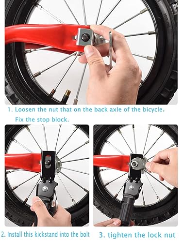 izosen Kids Bike Kickstand for 12 14 16 18 Inch Wheel Bicycle Side