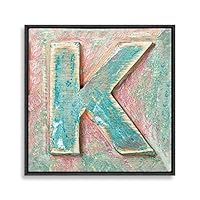 Framed Canvas Wall Art Alphabet Canvas Prints Home Artwork Decoration for Living Room,Bedroom - 16x16 inches
