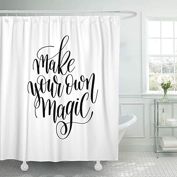 Amazon Com Emvency Fabric Shower Curtain With Hooks Make Your Own