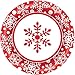 Large Winter Holiday Paper Plates Christmas Party Disposable Party Value Tableware (40 Pieces), Red, 10