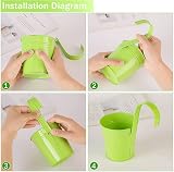 GIOVARA Hanging Plant Pot Set Metal Flower Pots with Detachable Hook 17x10cm view 6