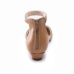 Cusolemore Tan Flat Shoes for Women with Ankle