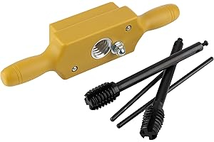 Tap and Die Set - 3/4 Inch x 6TPI Jig Dowel Thread Tap Kit Cuts Male and Female Wooden Threads with Two-Handed Thread Box, Bottoming Tap, Steel Cutters and Aluminum Wear Fittings by Kings County Tools