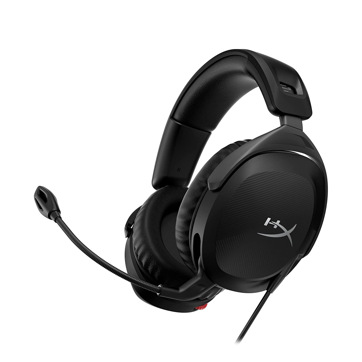 HyperX Cloud Stinger 2 – Wired PC Gaming Headset with Mic Noise Cancelling Over-Ear DTS Headphone:X Spatial Audio 50mm Drivers Swivel-to-mute Premium Leatherette for Windows Desktop, Black (Renewed)