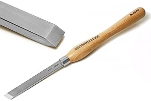 BMWOOD Cryo M2 HSS 25mm Skew Chisel with Handle Length 15",Woodlathe Chisels, Woodlathe Tools.