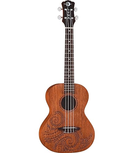 Amazon.com: Luna Tattoo Concert Mahogany Acoustic/Electric Ukulele