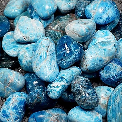 Blue Apatite Tumble Polished Crystal Stone, 1 pc, Sizes 0.8 to 1.3 Inch, TS1281