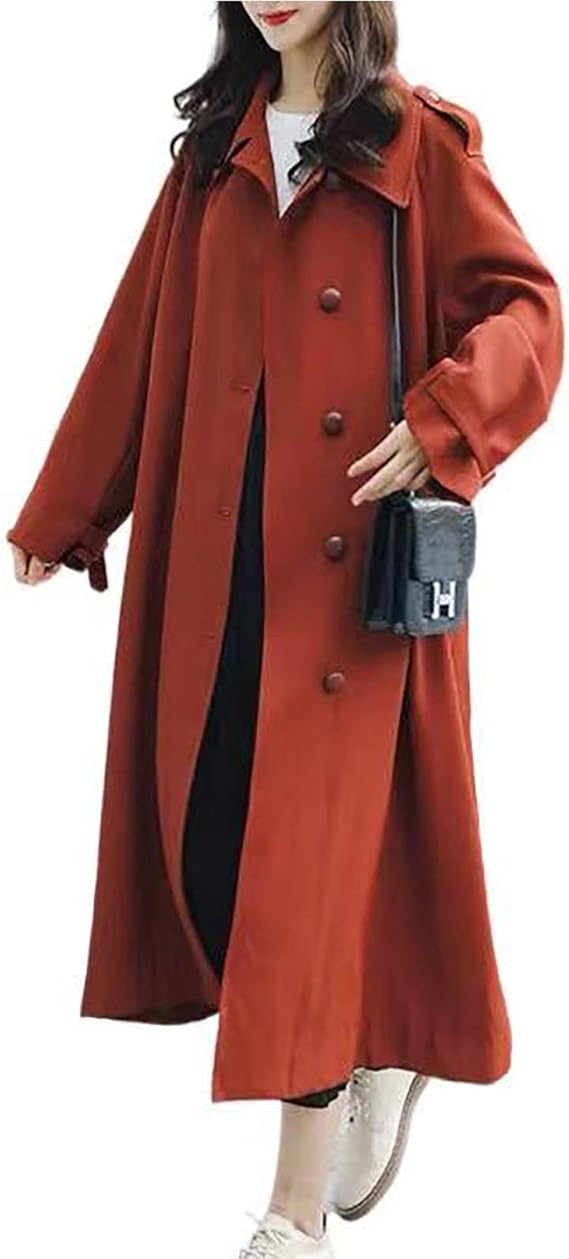 Amazon 21新款 トレンチコート レディース 春 秋 ロングコート 防風 薄手 ビジネス 通勤 ひざ丈 コート フェミニン ベージュ 赤 コート ジャケット 通販