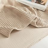 GOFOHIMI Beige Bed Runner & Cushion Cover Set, 45x210cm Jacquard view 6