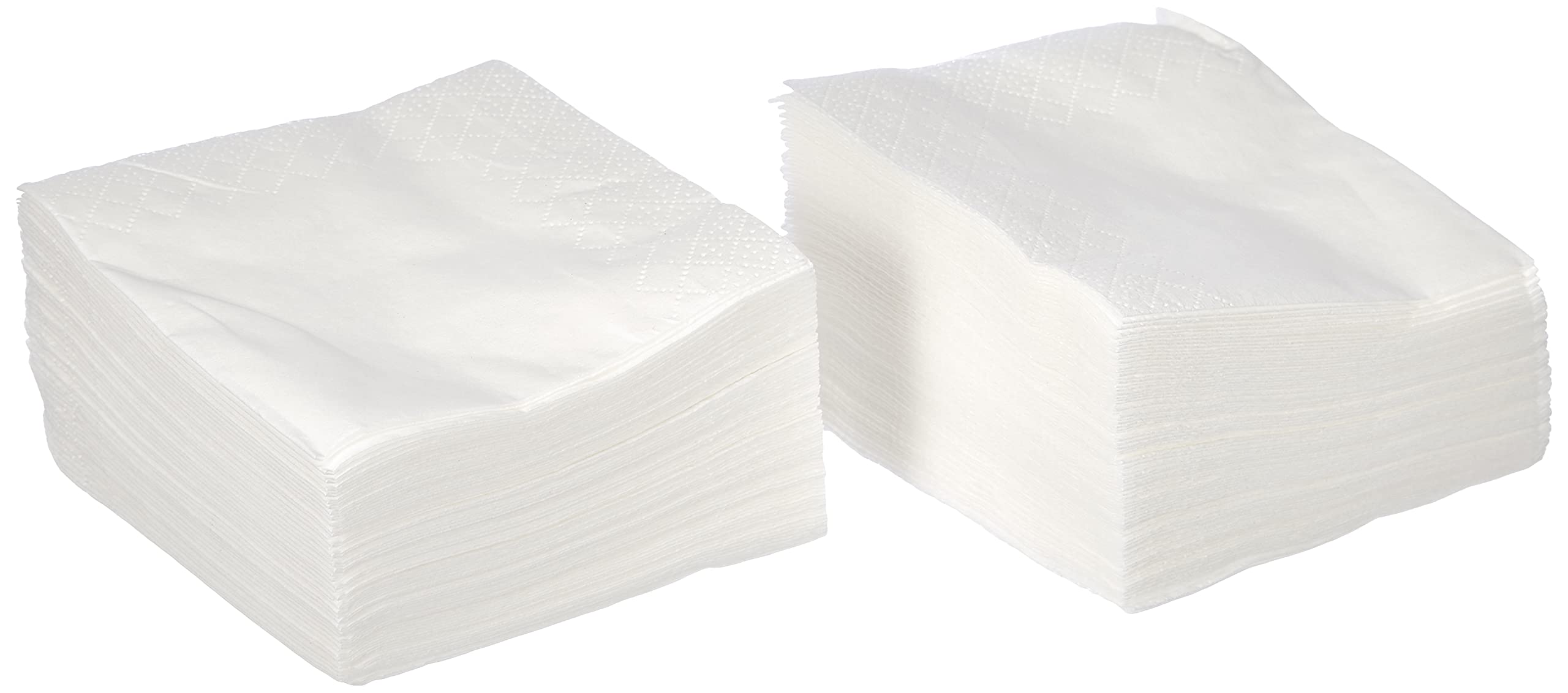 Morigami, Coktail Size Napkin, 1/4 Pleat, Plain with Valance, White, 100 Napkins