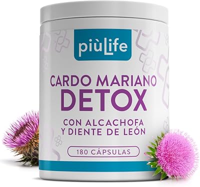 Cardo Mariano Alcachofa y Diente De Leon PiùLife, 180 Cápsulas