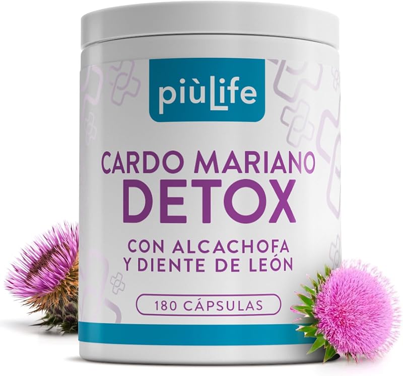 Cardo Mariano Alcachofa y Diente De Leon PiùLife, 180 Cápsulas