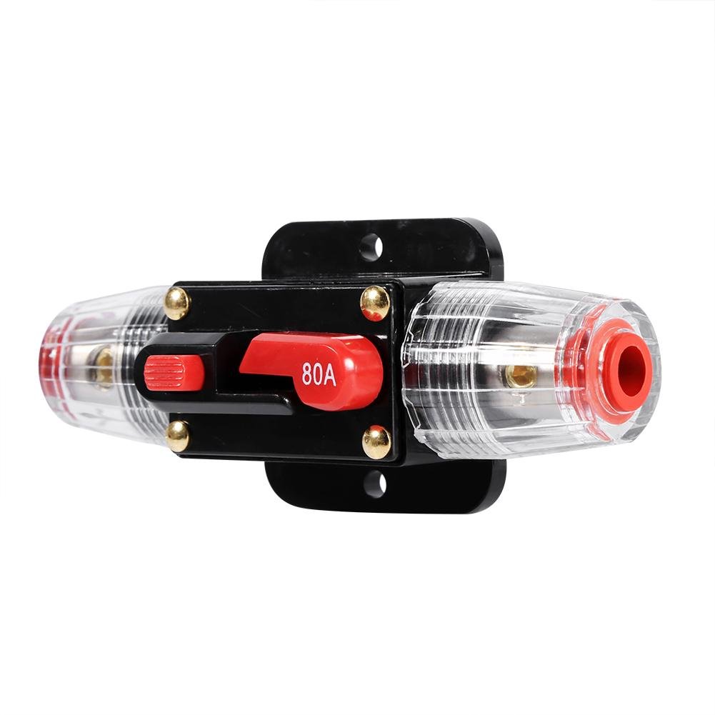 Circuit Breaker Reset Holder, 50Amp -100Amp Reset Holder Circuit Breaker Waterproof 12-24V (80A)