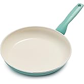 GreenPan Rio Healthy Ceramic Nonstick 10" Frying Pan Skillet, PFAS-Free, Dishwasher Safe, Turquoise