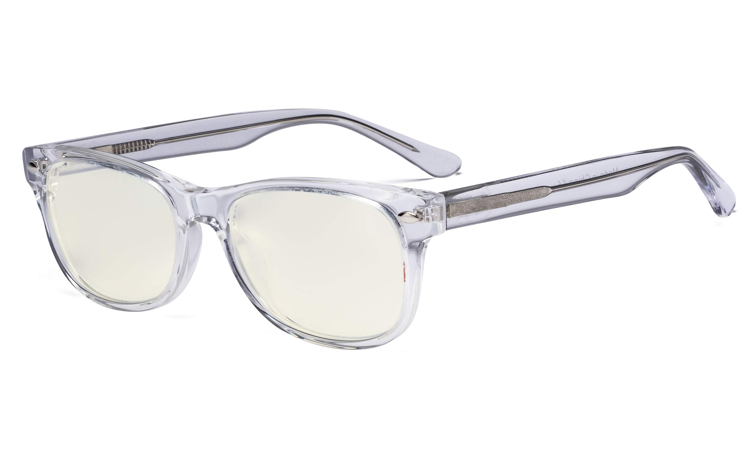 Eyekepper Computer Gaming Glasses for Kids - Blue Light Filter UV420 Rays Protection - Boys Girls Anti Glare Digital Glasses for Reading Screen - Transparent