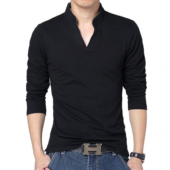Chinese Collar Long Sleeve Polo Store 