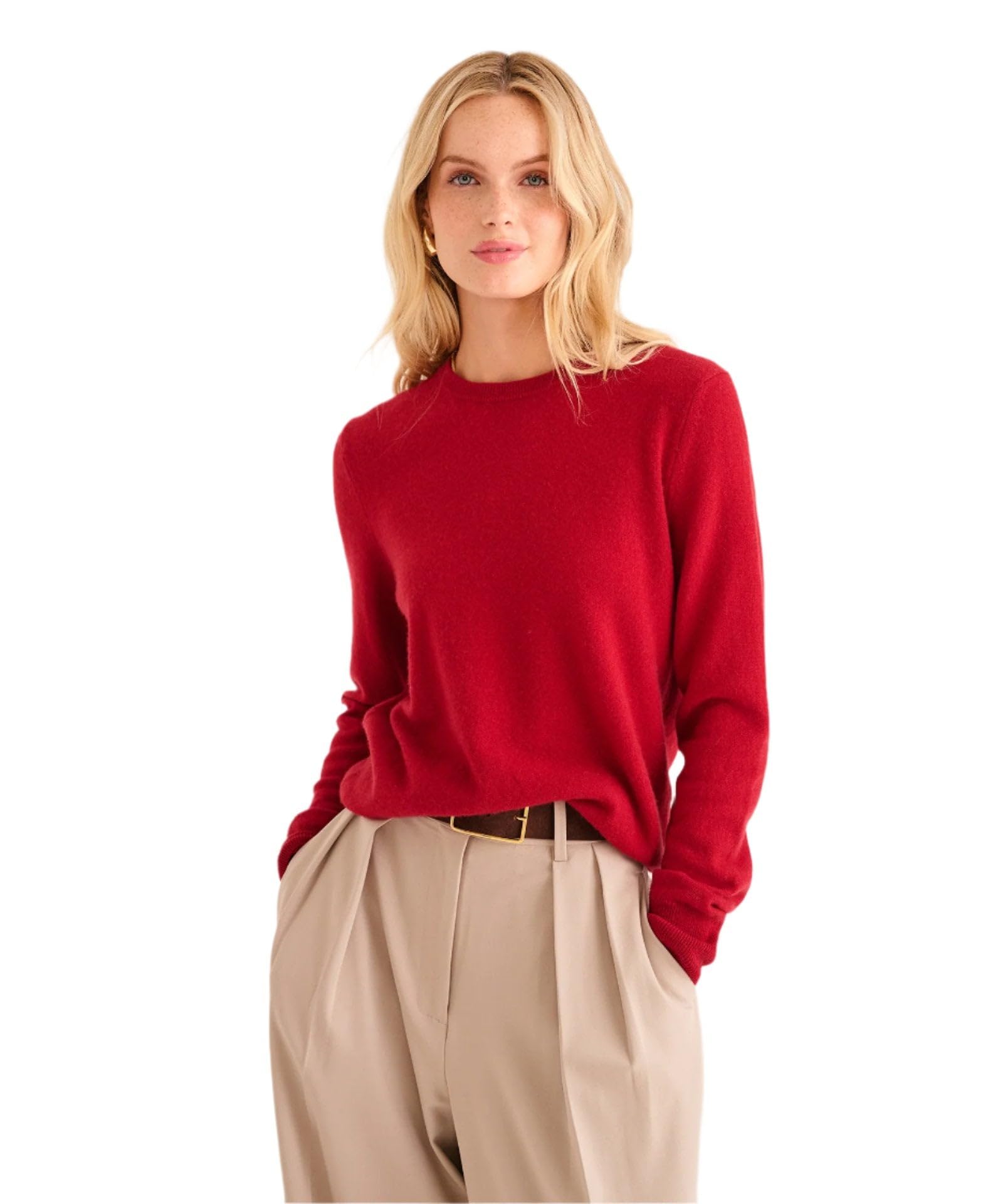 Photo 1 of NAADAM The Original Cashmere Crewneck Sweater, Red, M