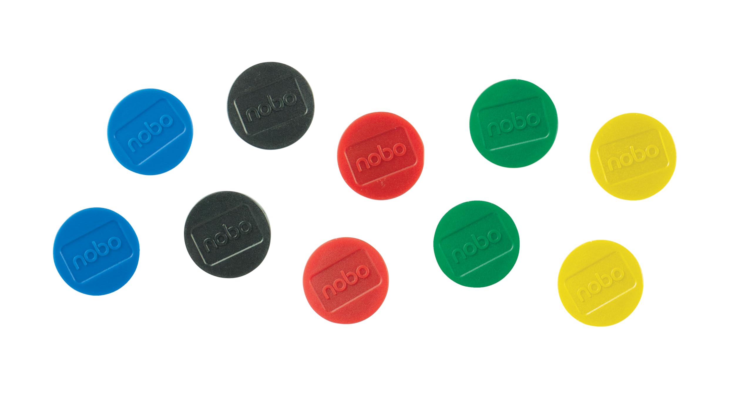 Nobo Magnetic Whiteboard Magnets, 32 mm, Pack of 10, 1915304, Coloured