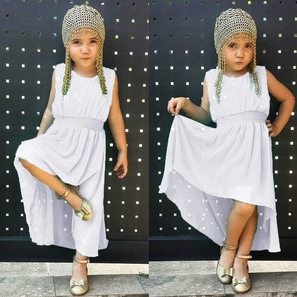Robes Bebe Fille Ete Enfants Vetements De Bebe Filles Vert Robe De Soiree Robe A La Taille De Col Rond Demoiselle Lilicat Robe Asymetrique Sans Manches En Coton Pour Enfant Filles 1ans