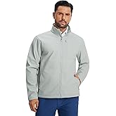 M MAELREG Men's Lightweight Softshell Jacket Fleece Lined Water Resistant Golf Windbreaker Winter Outdoor Hiking Warm Jacket