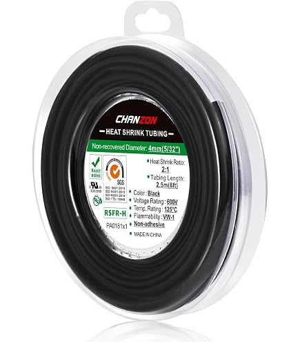 100 FT. 100' Feet BLACK 1/4 6mm Polyolefin 2:1 Heat Shrink Tubing Tube Cable UL