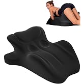 DIICRIN Memory Foam Wedge Pillow, 27&deg; Ergonomic Body Support Wedge, Black | Couples Pillows Stomach-Down Positioning, Supports Upper Body Neck Legs And Back, Resting or Reading In Bed.