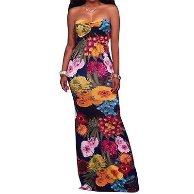 sachin and babi light blue dress Tube Top Dresses for Women's High Waist Strapless Casual Work Maxi Long  Bodycon Dress