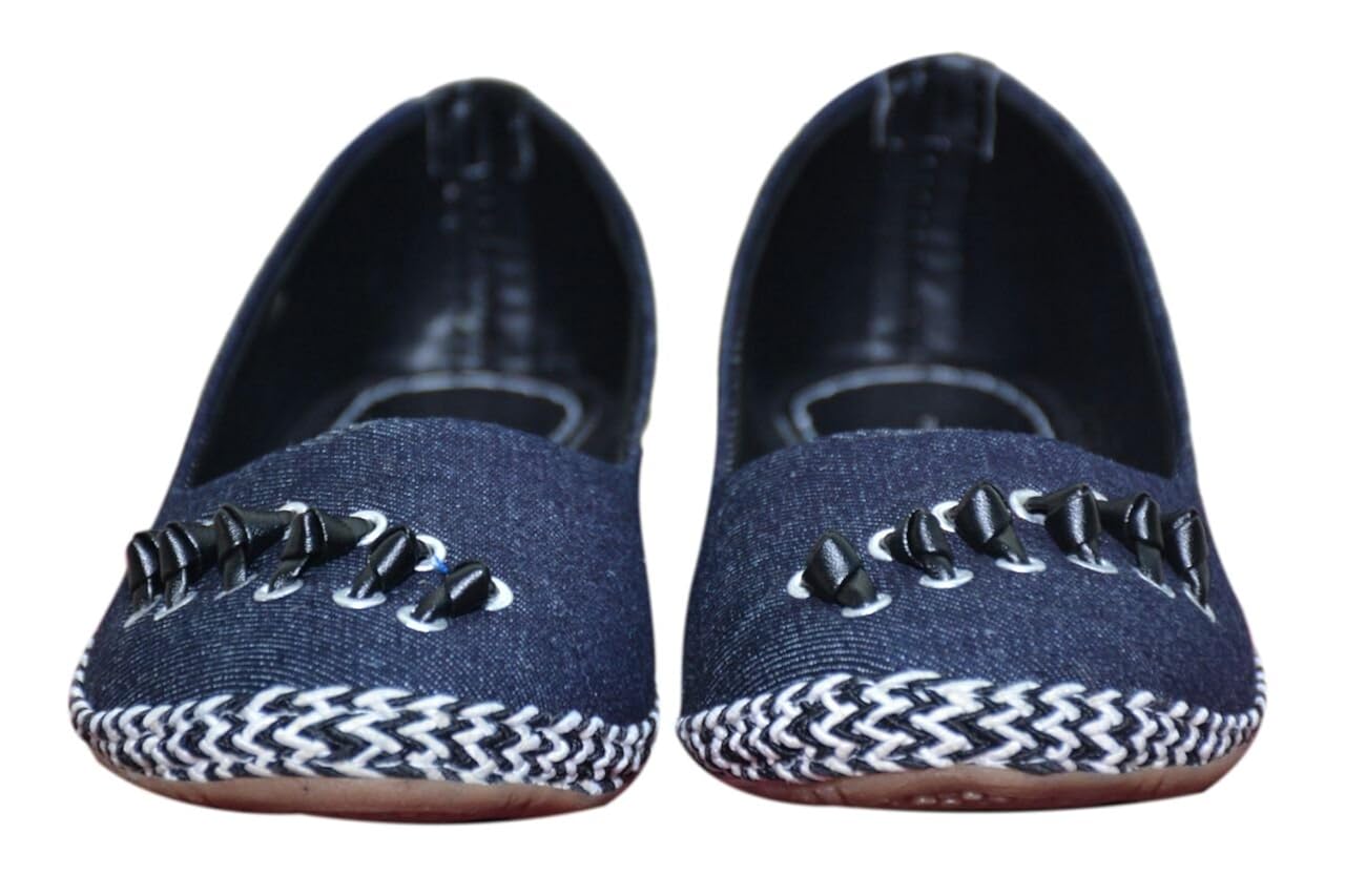 remson india women's black denim bellies