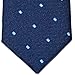 Retreez Retro Square Dots Woven Skinny Tie - Navy Blue