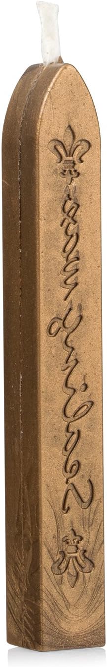 Mceal Sealing Wax Stick with Wick Flower De Luce of France Retro 10 Pieces Pack(Peanut Brown) - Image 4