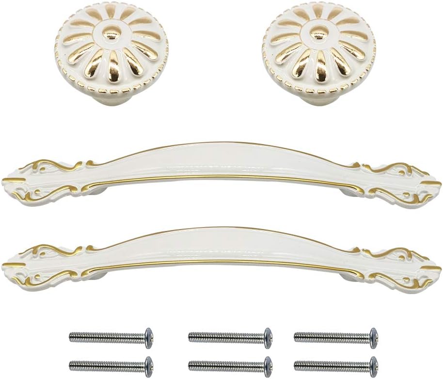 SwirlColor Marfil Tiradores para Cajones, Elegantes Manijas de Armario