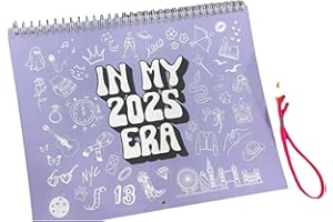 BOOMY LINS In my 2025 Era Calendar,2025 Hand Drawn T.S Calendar,Music Lyrics Tour Calendar,12 Monthly Calendar Planner, Wall Calendar Music Posters Album Cover Calendar for Girl and Boy Teens Fans Gift