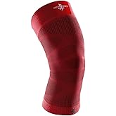Bauerfeind Sports Compression Knee Support NBA Houston Rockets - Lightweight Design with Gripping Zones for Basketball Knee Pain Relief & Performance (Rockets, S)