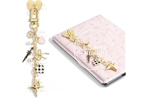 Kaciola Charm Chains for Kindle, Cute E-reader Phone Charm Bracelets Accessories Gift for Reader Booklovers Women Men, Charms