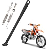 USTPO Dirt Bike Kickstand Motorcycle Side Kick Stand 7075 Aluminum with Springs Bolts for 150 200 250 300 350 400 450 500 505 530 EXC XC XCW XCF XCFW EXCF EXCR XCRW Supermoto Enduro Motocross Black