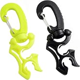 Yizerel 2 Packs Scuba Hose Clip Scuba Diving Hose Holder Clip | Double BCD Dive Hose Holder with Snap Hook Buckle for Snorkeling Scuba Diving Accessories