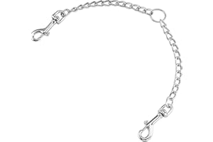 Filhome Metal Double Dog Leash Coupler, Chew Proof Tangle Free Dual Pet Dog Leash Extension Splitter Lead for 2 Dogs