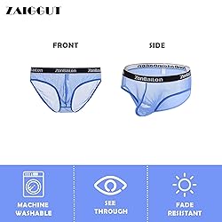 ZAIGGUT Mens Sexy See Through Underwear Breathable