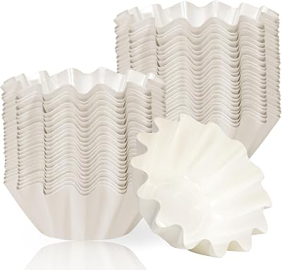 Bobolyn 50pcs Wax Melt Warmer Liners Reusable Leakproof White Cups