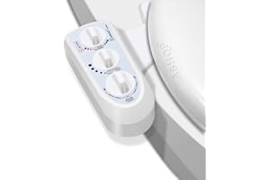 ABHQP Self Cleaning Hot and Cold Water Bidet - Dual Nozzle (Male & Female) - Non-Electric Mechanical Bidet Toilet Attachment 