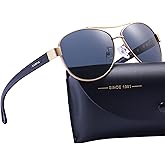 CARFIA Polarized Sunglasses for Women UV Protection Ultra-Lightweight Comfort Metal Frame Driving Glasses CA3210