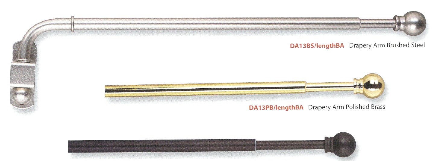 Extendable Drapery Arm Dormer Rod Brass Effect Finish Amazon